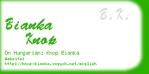 bianka knop business card